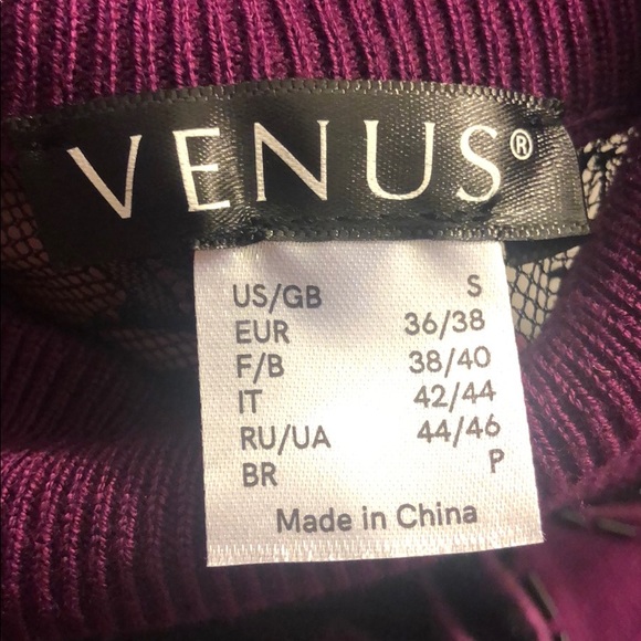 Dark purple lace sweater dress - Picture 3 of 6